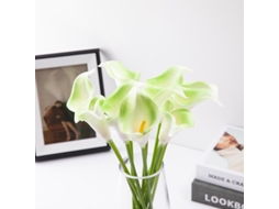 Buquê com 10 Elegantes Flores Artificiais de Lírio de cálice em Pu, com Toque Realista. AQUAFORGE