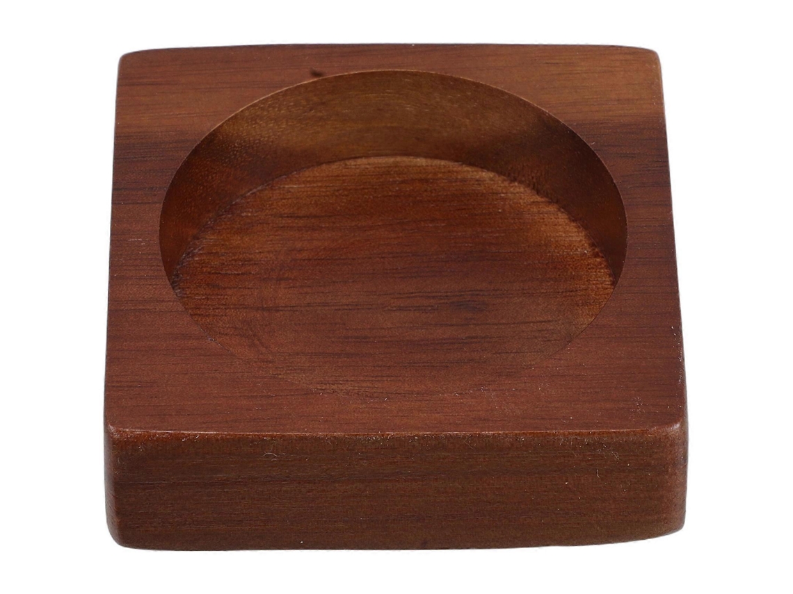 Bandeja de Madeira AQUAFORGE para moedor de sal e pimenta, organizador antiderrapante, 6,7x6,7x2cm