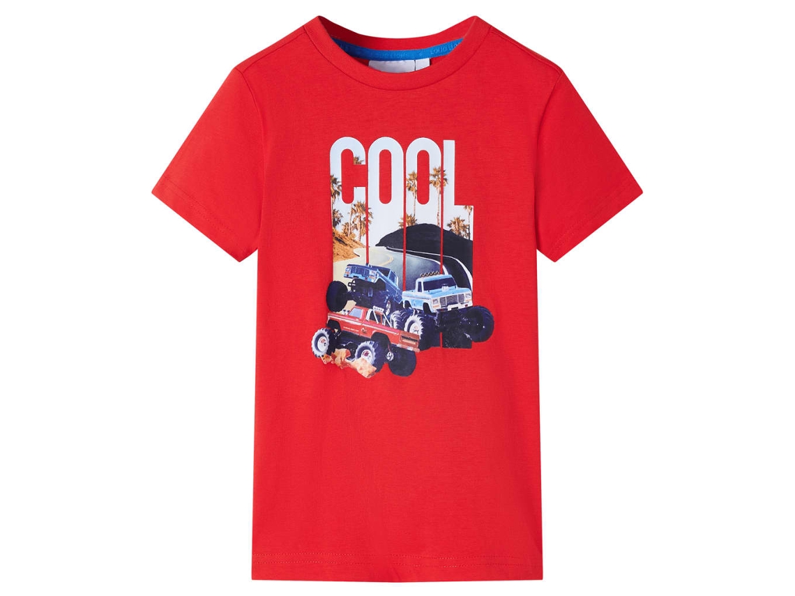 T-shirt Para Criança Vermelho 140