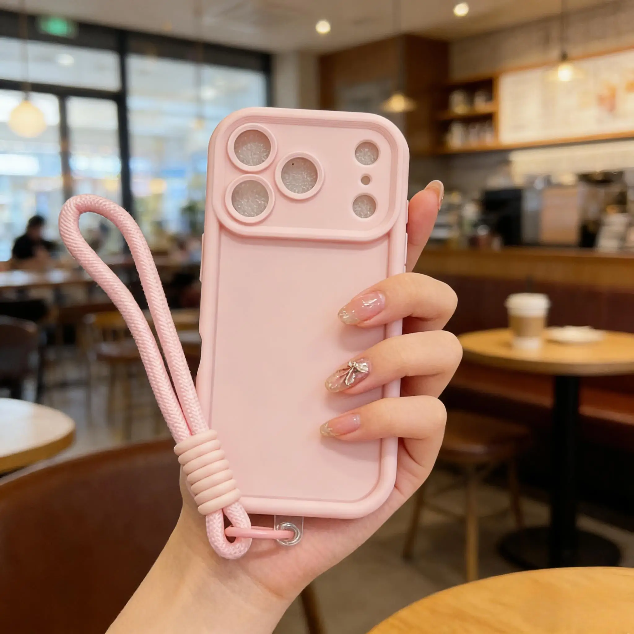 Capa Protetora Macia (rosa Para Iphone 16e) Com Parte Traseira Em Silicone Resistente A Impactos.