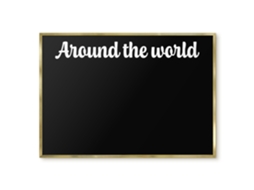 Magnetic Glass Board Around The World For The Hall Espelharte (100x70 Cm)