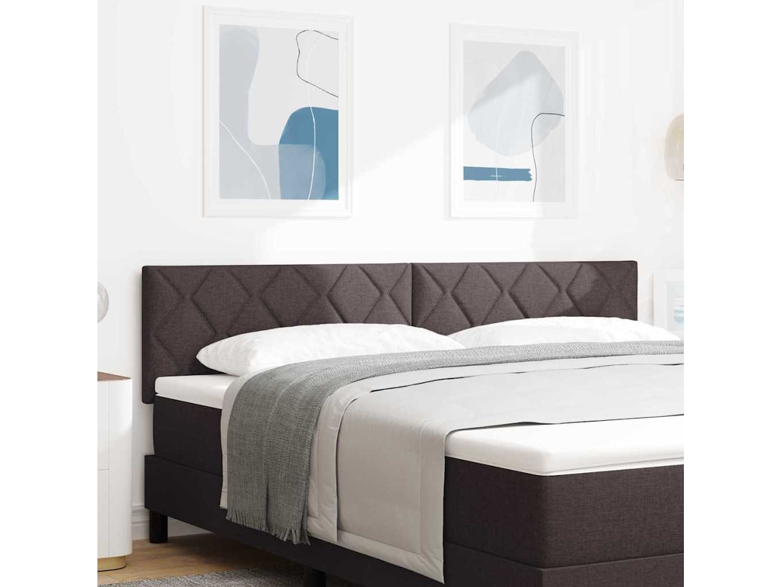 Vidaxl Cabeceira Led Castanho 180 Cm Tecido