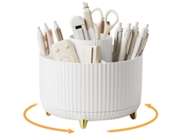 Organizador de mesa giratório 360° Slowmoose para crianças com 5 compartimentos para lápis de escritório e outros materiais de escrita.