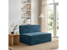 Vidaxl Sofá Cama Dobrável Azul 70 X 72 X 60 Cm Tecido