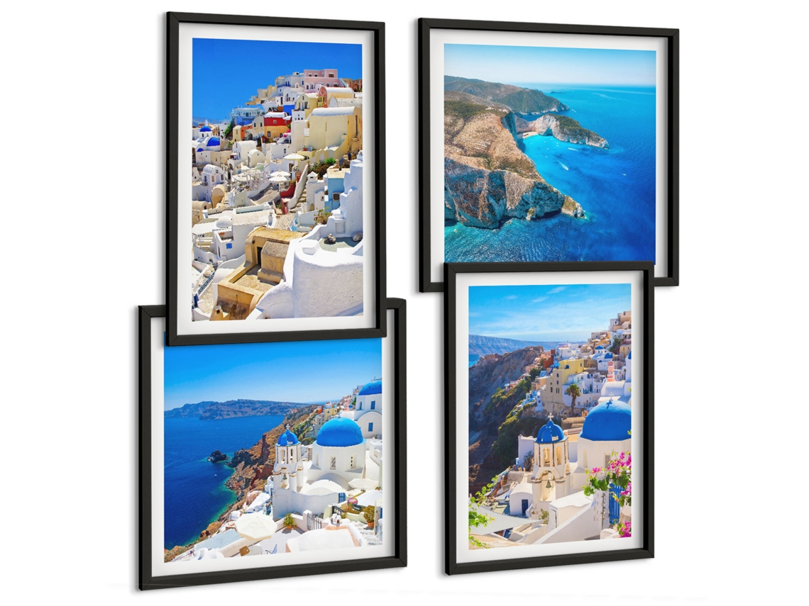 Um Conjunto De Imagens Decorativas Em Uma Moldura Cartões Delicados Em Aquarela Moldura Branca Pinturas De Quarto Espelharte (conjunto De 4 Imagens)