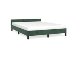 Bed Frame With Headboard, Bed Frames With Headboard Vidaxl Verde Veludo (140 X 190 Cm)