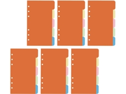 Conjunto de 40 divisórias coloridas com índice, organizadores de papel para mesa, sala de aula e outros ambientes.