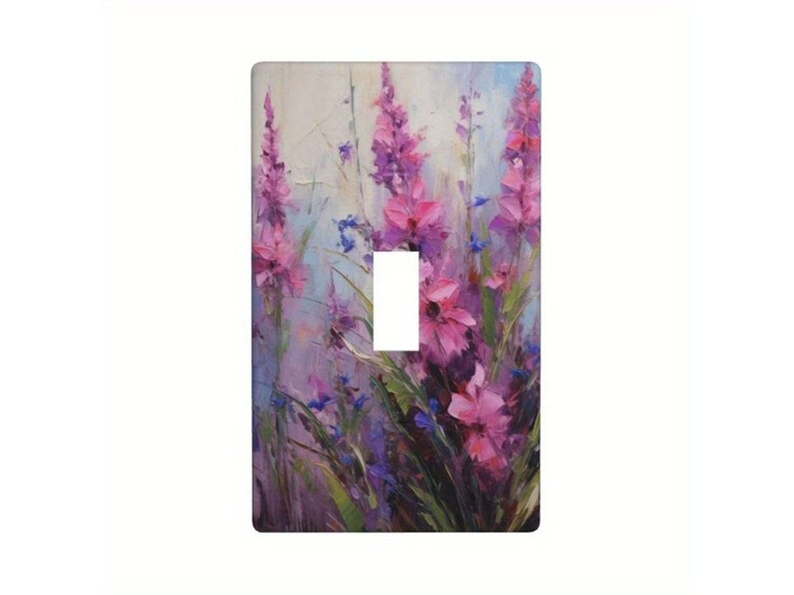 Interruptor De Arte De Flor Rosa Placa De Parede Decorativavayotoy