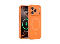 (laranja, Iphone 17 Pro) Capa De Silicone Líquido Para Iphone, Forte Fixação Magnética, Proteção Completa, Design Simples.