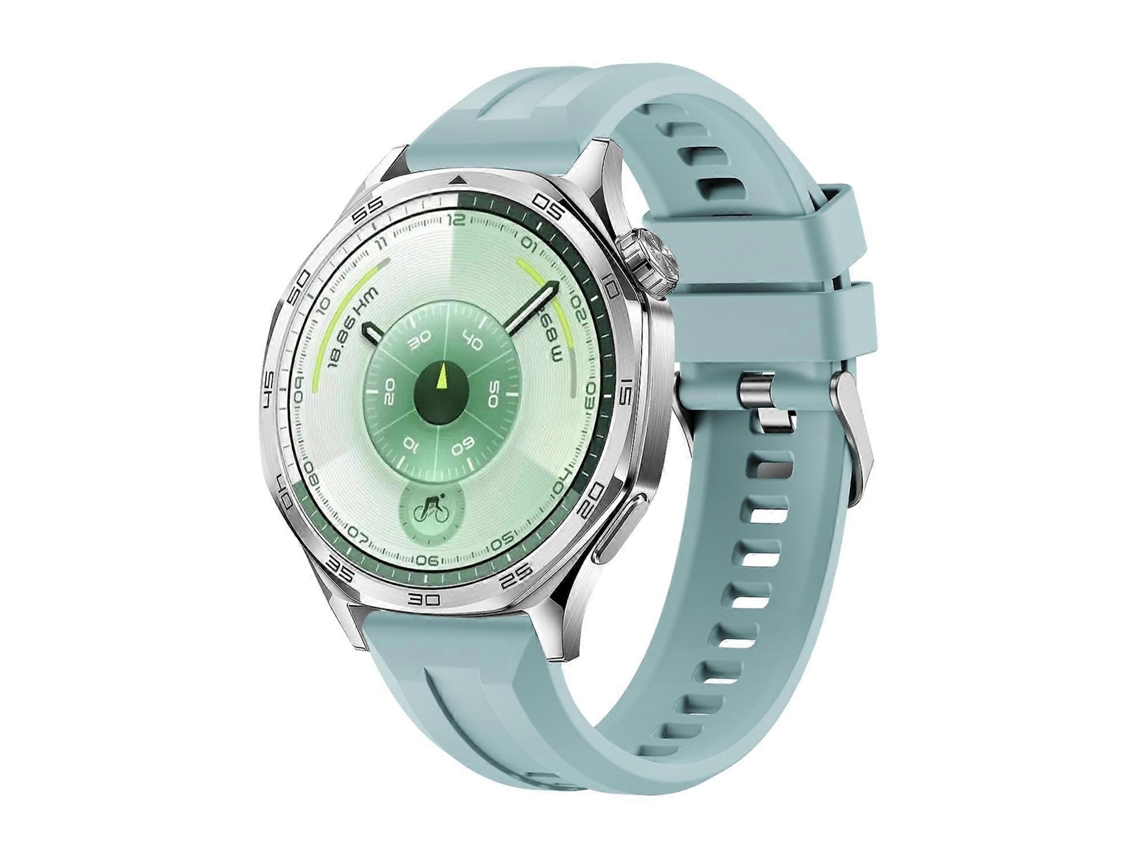 Pulseira De Silicone Com Fivela Prateada E Sistema De Liberação Rápida Para Huawei Watch Gt 6 46mm