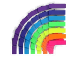 980 Marcadores Adesivos para Índice, Adequados para Marcar Papel (7 Cores) MDUG (retangular)