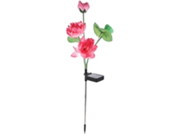 Luminária Solar Led Lotus Para Jardim E Pátio, Luz Solar Decorativa Com Sensor Crepuscular E Durável Gokoco