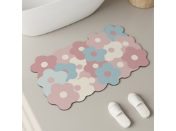 Tapetes de Banho Antiderrapantes Absorventes de Secagem Rápida para Decoração de Banheiro Azul Pó EVELTEK 40x60cm