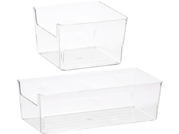 Conjunto de 2 Caixas Organizadoras Multifuncionais em Acrílico para Gavetas, Ideais Cosméticos, CHABERLU