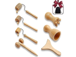 7 Pçs/set Masajeadores Faciais Gua Sha Ferramentas Kit de Massagem Meridiana Terapia Madeira Rodillo Lifting Fac Ial Masajeador Maderoterapia R GOKOCO