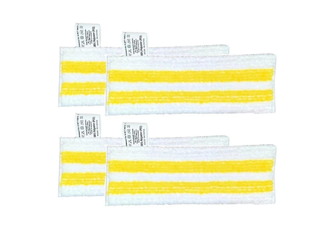 Conjunto de 4 Esfregões Microfibra para Kärcher Easyfix Sc2 Sc3 Sc4 Sc5 com 55 Fibras Superfinas BRILVIBERA