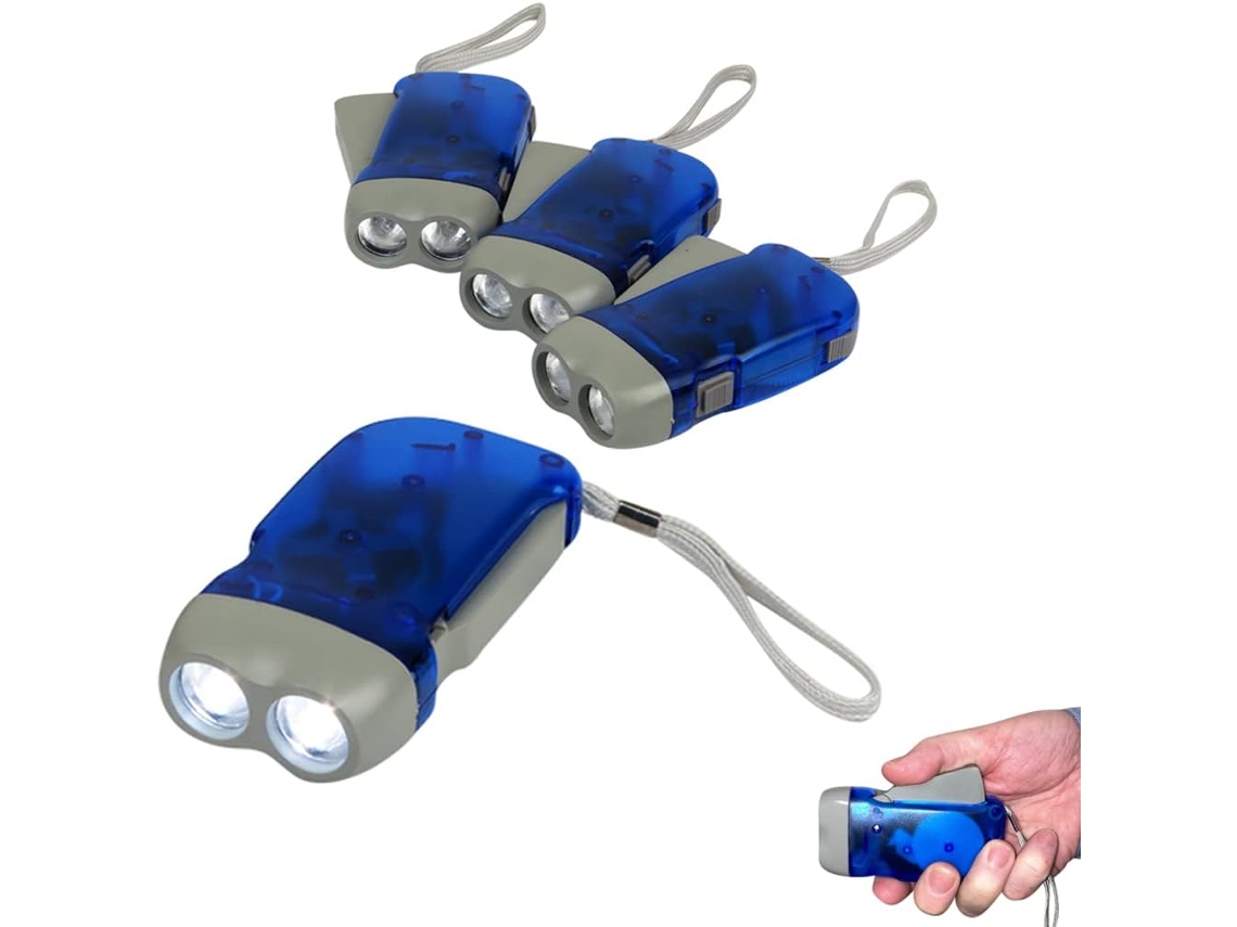 Lanternas De Emergência Com Manivela(pacote 4) Para Camping, Casa E Carro, Do