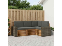 Vidaxl Conjunto De Sofás Para Exterior 4 Unid. Poliéster