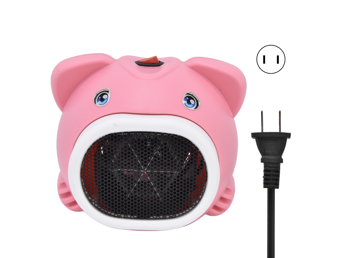 Aquecedor portátil pequeno fan rosa com pato, 600w, aquecimento rápido, silencioso para casa e escritório LAXISCREED