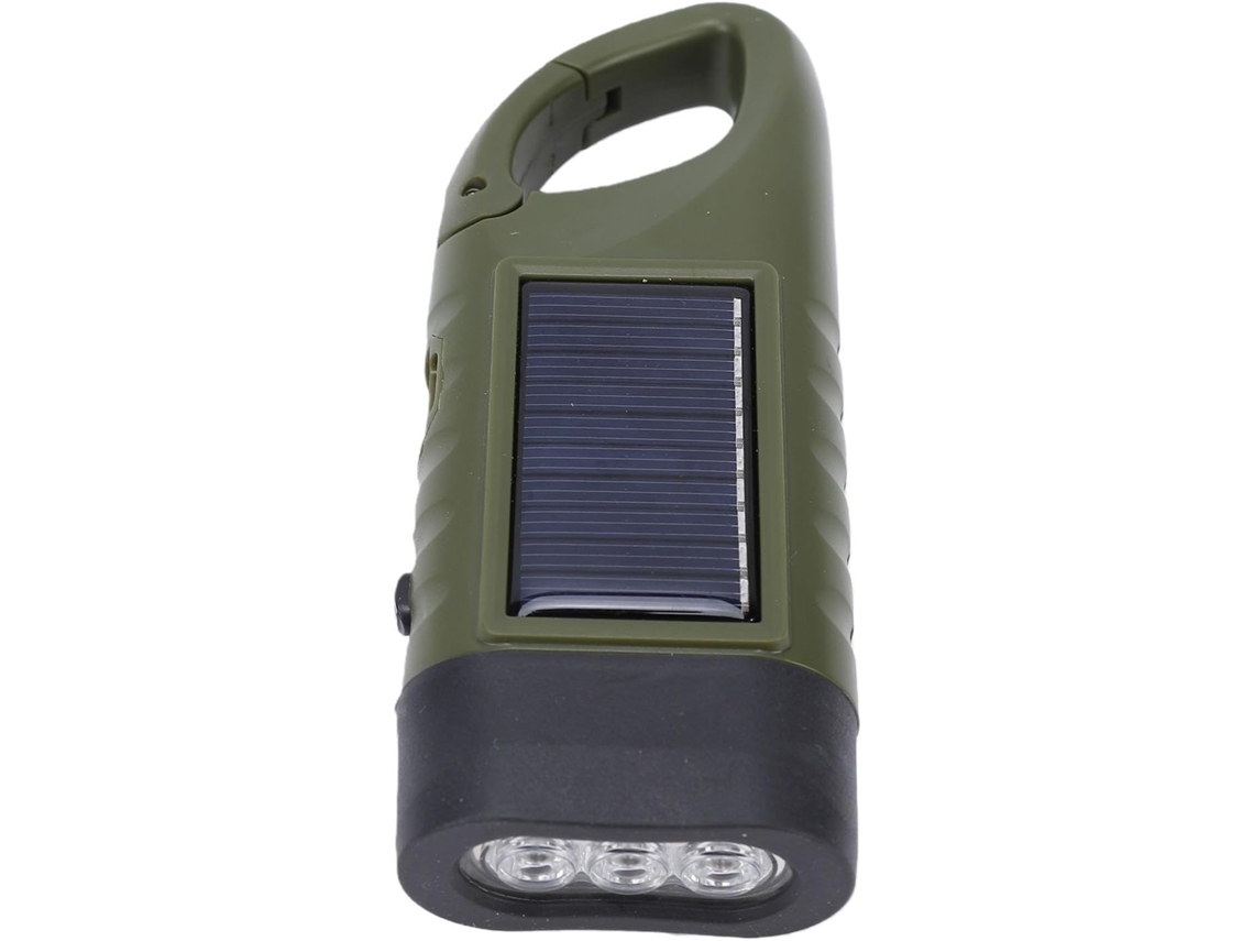 Lanterna De Emergência Multifuncional 5 Em 1 Com Manivela Solar E Bateria Externa Usb, Ideal Para Camping E