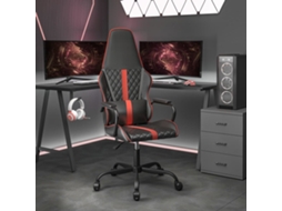 Vidaxl Cadeira De Gaming Couro Artificial Preto E Vermelho