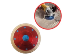 Disco de serra diamantado resistente ao desgaste de 4,5 polegadas com borda de malha para corte a seco/úmido de azulejos cerâmicos.