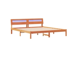 Estrutura da Cama com Cabeceira Castanho 200 X 200 Cm MAISON EXCLUSIVE