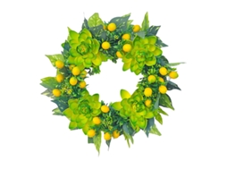 Guirlanda artificial de limão 45cm com flores, decoração de verão e Dia das Mães LAXISCREED