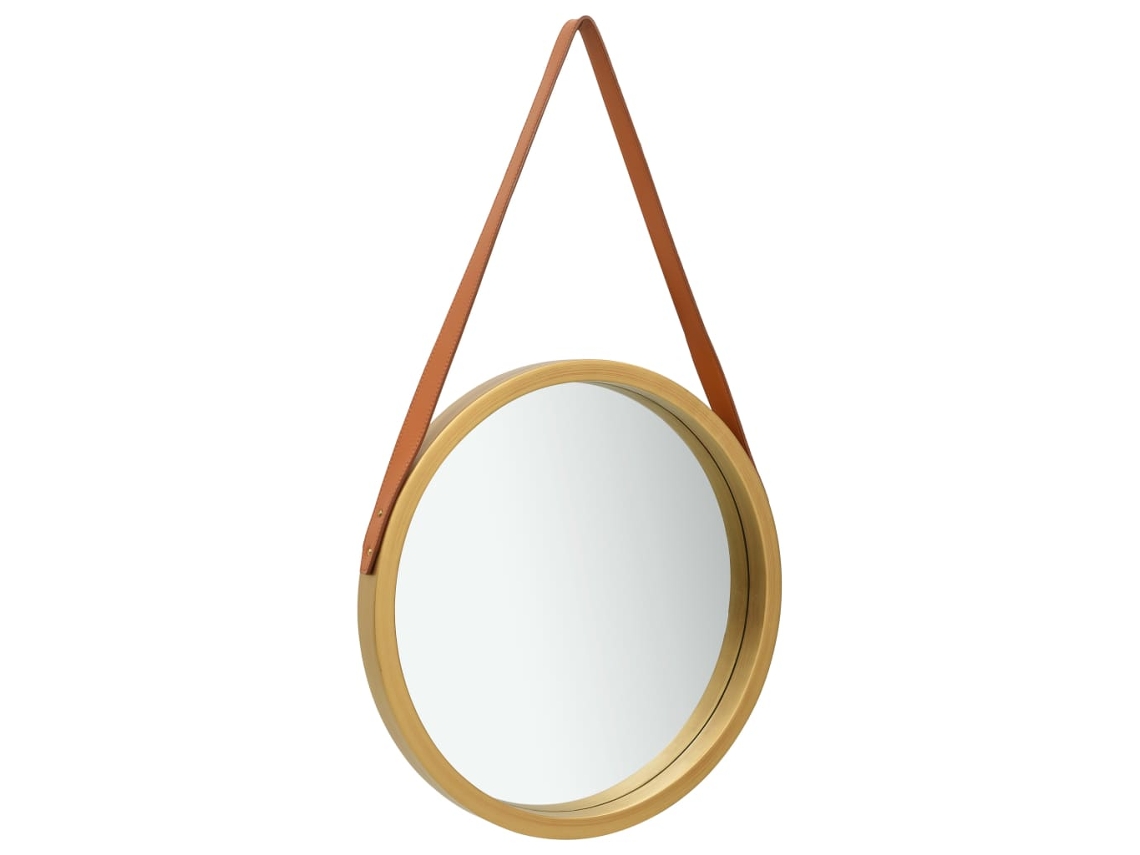 Vidaxl Espelho De Parede Com Alça 40 Cm Dourado