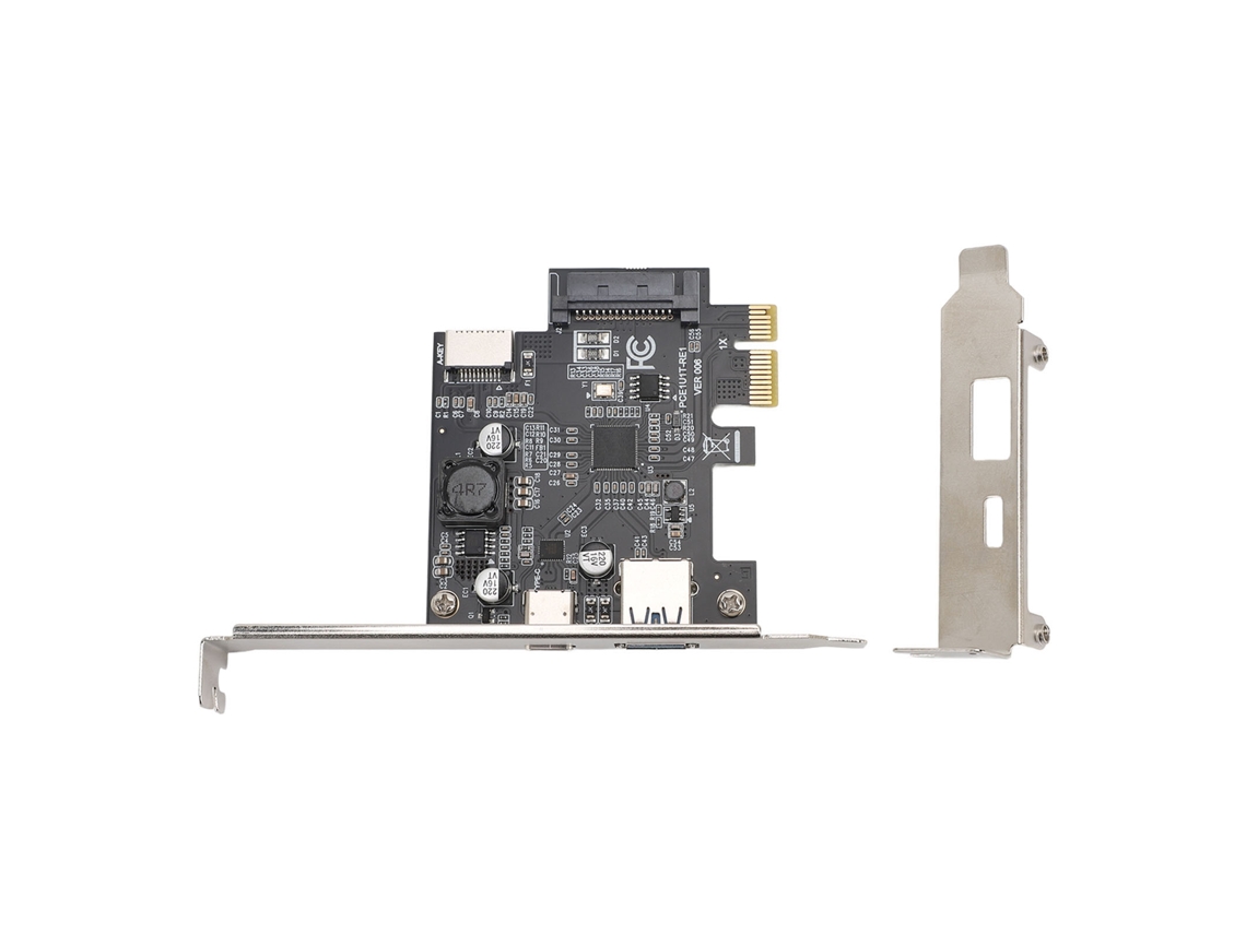 Placa De Expansão Pcie 1x Usb3.2 Gen1 5gbps Adaptador Usb A Tipo C Tipo E Renesas Upd720201