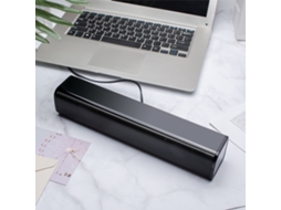 Soundbar 2*3w Com Subwoofer Hifi Para Tv Pc Projetor Home Office Usb 3.5mm Fio