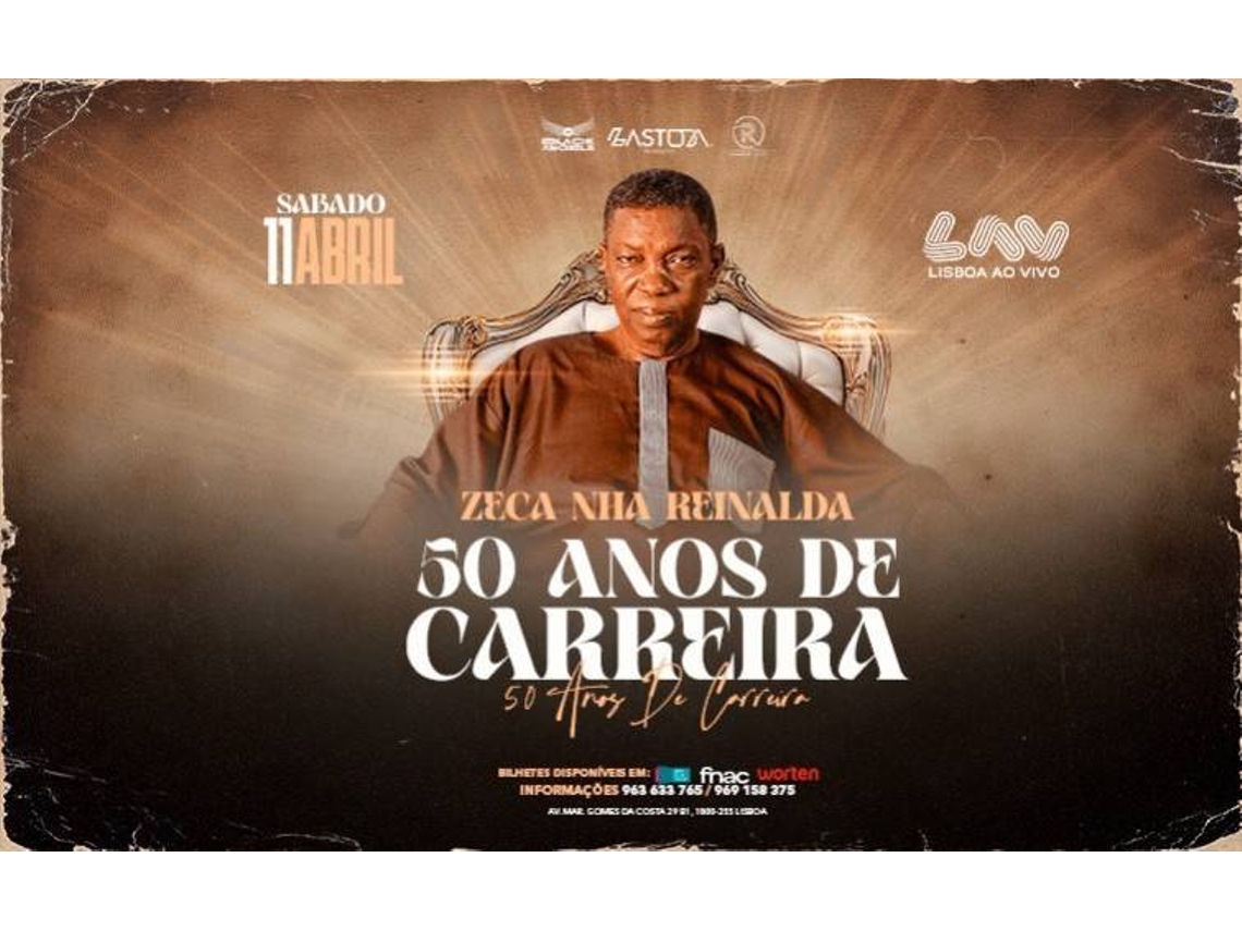 Bilhete ZEKA NHA REINALDA - SHOW 50 ANOS