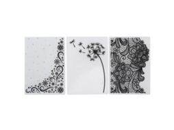 Conjunto De 3 Estênceis De Plástico Para Relevo - Ferramentas Para Artesanato Em Papel, Scrapbooking E Criação De Cartões - Ideal Para Projetos Diy