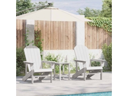 Vidaxl Cadeira De Jardim 3 Unid. Branco Polietileno