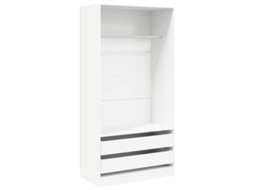 Roupeiro 100x50x200 Cm Derivados da Madeira Branco MAISON EXCLUSIVE