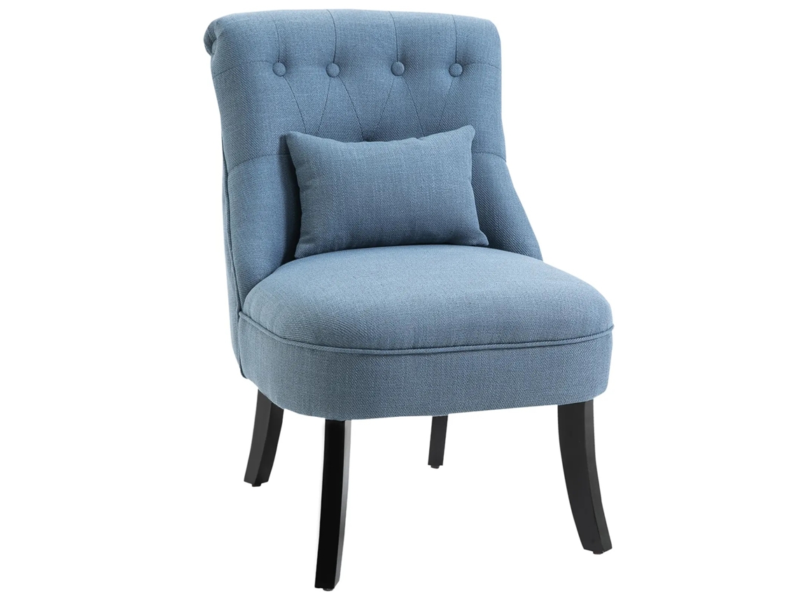 Poltrona Reclinável Tv Linho Azul 52.5x69x77cm VELTRIX