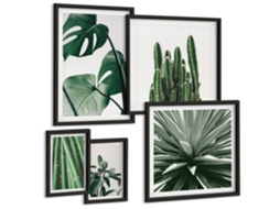 Conjunto De Pinturas Plantas Tropicais Verdes Para Interiores Espelharte (5 Peças)