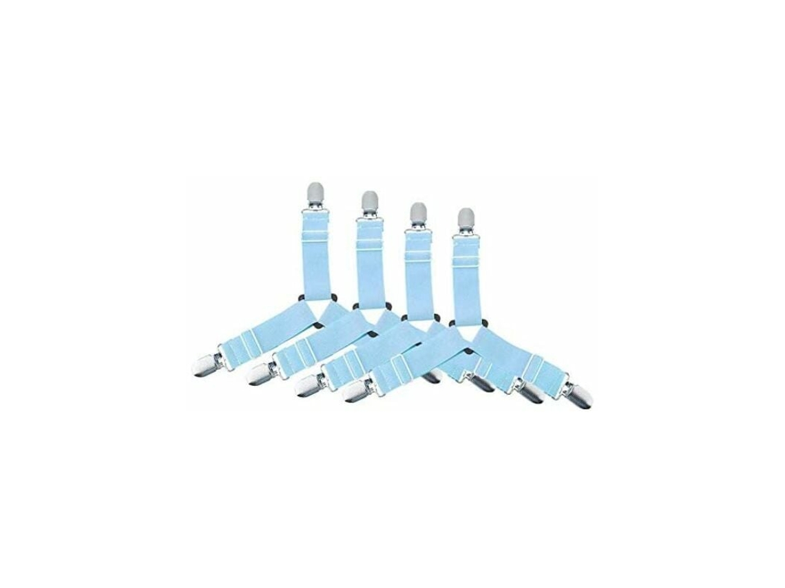 Alças De Suporte De Lençol Triangulares Ajustáveis ​​para Cama, Suporte De Lençol De Colchão, Clipes De Fixação De Canto (azul-celeste)