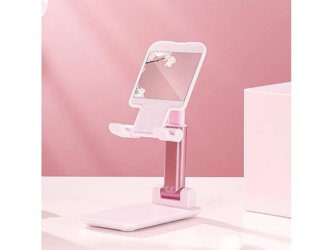 Suporte De Mesa Para Celular Samsung Iphone Huawei Redmi - Rosa