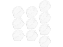 Suportes Hexagonais Transparentes Em Acrílico Para Bolas De Cristal E Minerais, Tamanho Médio, Base Estável Para