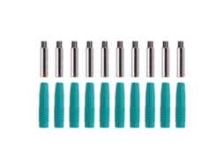 10pcs Plugue Banana Isolado 2mm com Protetor