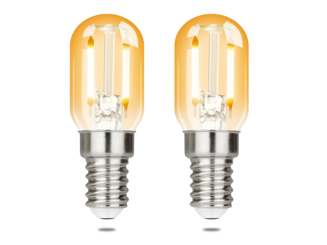 Pacote com 2 Lâmpadas Led E14 T22 Vintage 2W Retro 2700K Branca Quente Lâmpada de Poupança de Energia E14 Soquete Não Regulável NETTLIFE