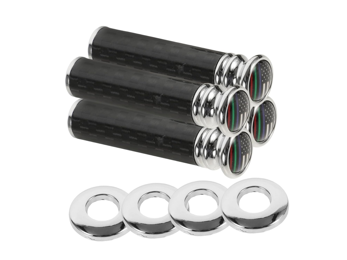 Heallily Capas Universais Para Pinos De Fechadura Portas Carros, Fibra De Carbono E Cobre, Conjunto Com 4 Unidades