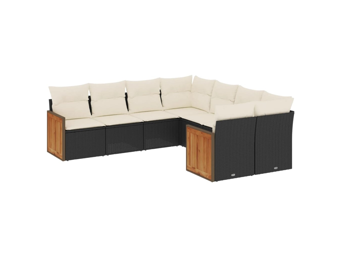 Garden Sofa Set, Garden Sofa Sets Vidaxl Preto Rattan / Vime (n/a)