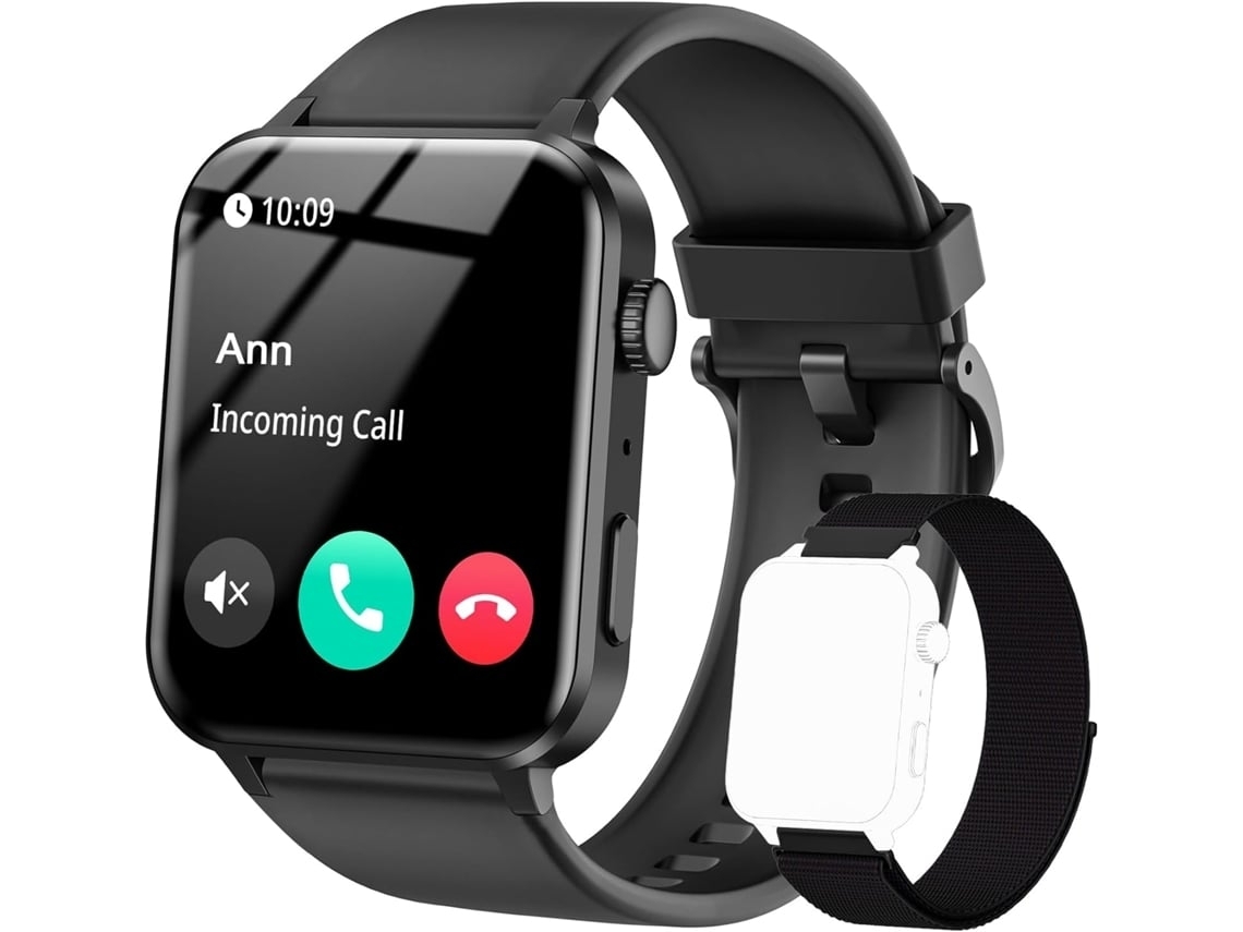 Smart Watch para Homens e Mulheres Tela Hd de 1 85 com Fazer e Atender Chamadas Assistente de Voz Ai Monitor de Spo2/Frequência