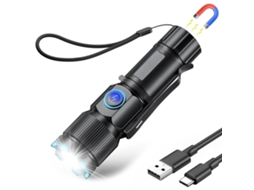 Lanternas Recarregáveis ​​de Alto Lúmen Luz de Flash Led Pequena Super Brilhante 26 Horas de Longa Duração 4 Modos de Iluminação HALINUIA