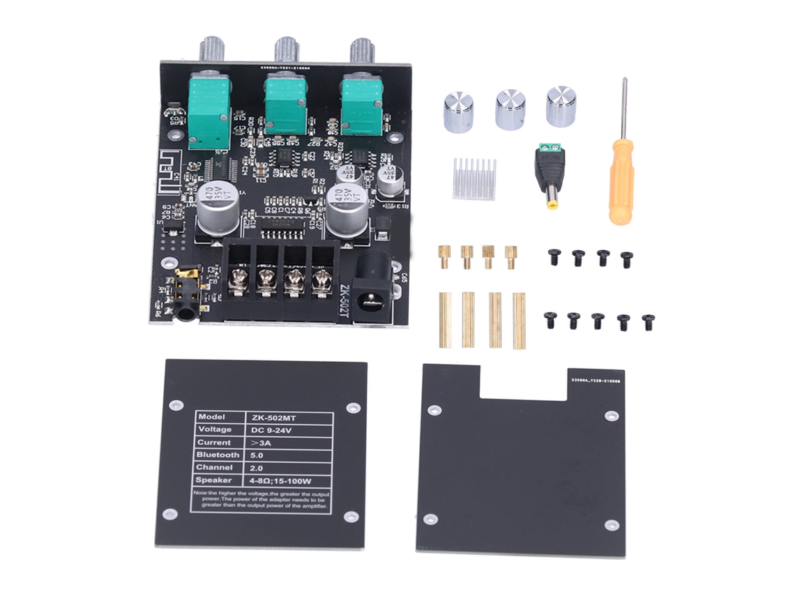 Módulo Amplificador de Potência Estéreo 2.0 2x50W Ajuste Alto/baixo