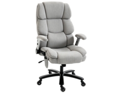 Cadeira De Escritório Com Suporte Lombar De Airbag, Cadeira De Mesa Com Braços Dobráveis, Molas Ensacadas, Cinza Claro