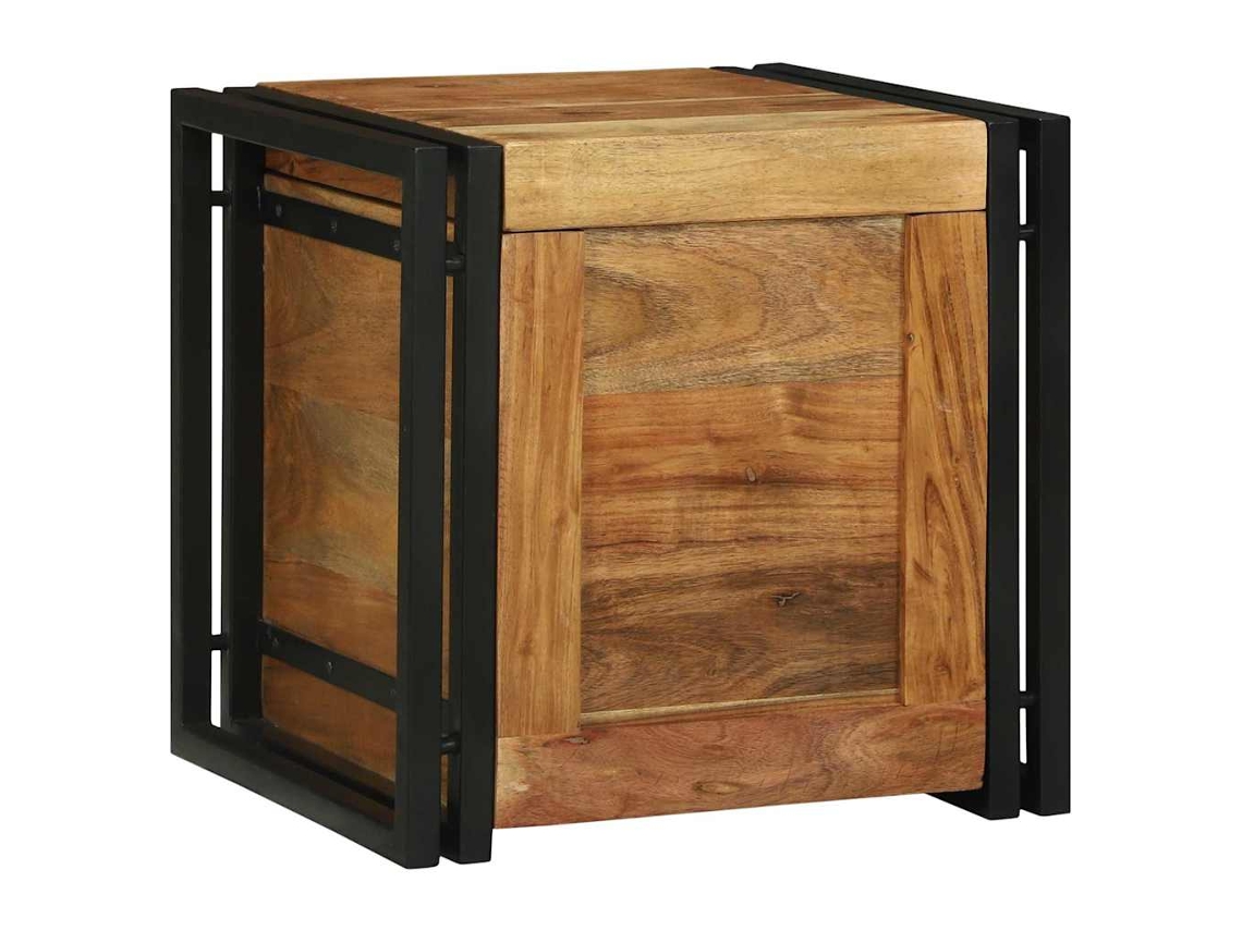 Vidaxl Caixa De Armazenamento 40 X 40 X 40 Cm Madeira Sólida De Acácia