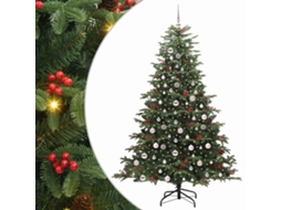 Árvore De Natal Artificial Com Luzes Led Vidaxl Verde Pvc (210 Cm)